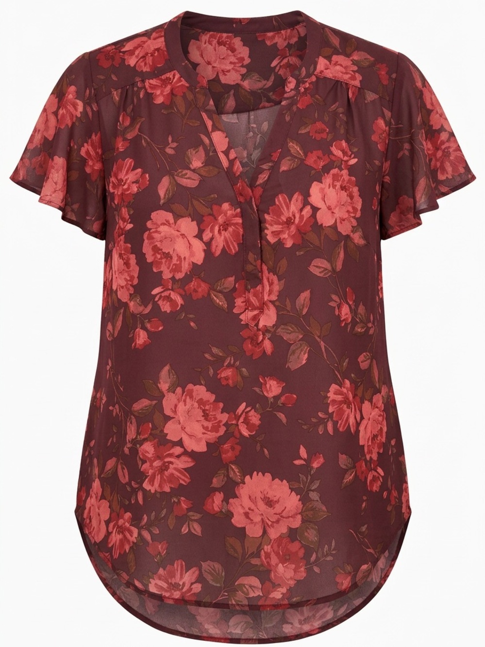 NWT Torrid Harper Floral Georgette Flutter Sleeve Blouse